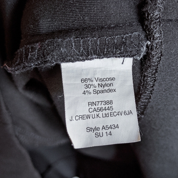 J. Crew Black Exposed Zipper Scuba Knit Midi Dress - Picture 12 of 13